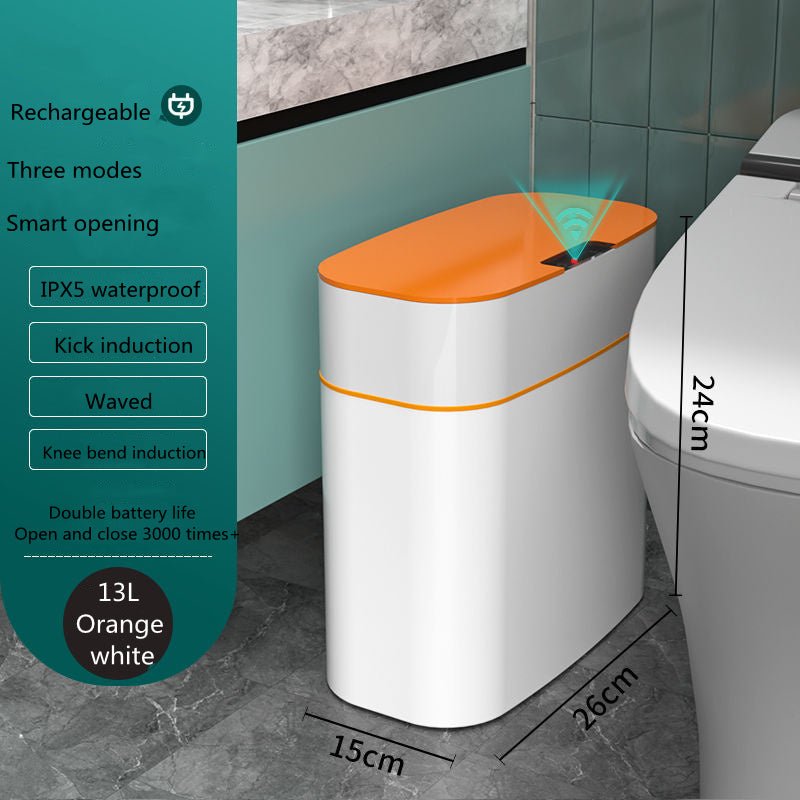 Automatic Smart Trash Can with Lid for Bedroom & Living Room - silverfoxgoods